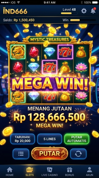 Screenshot aplikasi Pusat Unduh ind666 menampilkan berbagai kategori aplikasi.